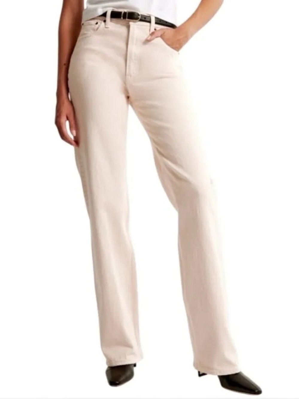 Abercrombie & Fitch The 90s Relaxed Jeans High-Rise Jeans in Blush Sz 12L / 33